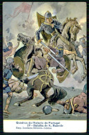 HISTORIA-QUADROS DA HISTORIA DE PORTUGAL - IV - Batalha De S. Mamede(Emp. Lusitana Editora) Carte Postale - Other & Unclassified