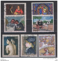 FRANCE:  1966/69  OEUVRES  D' ART  -  7  VAL. OBL. -  YV/TELL. 1479//1530 - Used Stamps