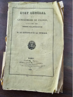 RARE ANNUAIRE De Gendarmerie Pour L'année 1850, Complet, Couverture Défraichie. - Sonstige & Ohne Zuordnung