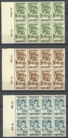 SAARGEBIET 144-49 **, 1931, 40 C. - 3 Fr. Gemälde III, Je Im Achterblock Vom Rand, Postfrisch, Pracht, Mi. 1544.- - Other & Unclassified