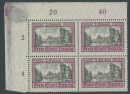 FREIE STADT DANZIG 208  VB **, 1924, 2 G. Ansichten I Aus Der Linken Oberen Bogenecke, Pracht, Mi. (1040.-) - Other & Unclassified