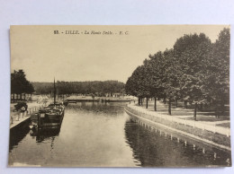 LILLE (59) : La Haute Deûle - E.C. - (péniche) - Houseboats