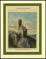 Schloß LICHTENSTEIN, Kol. Holzstich Aus Malte-Brun Um 1880 - Prints & Engravings