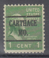 USA Precancel Vorausentwertungen Preo Locals Missouri, Carthage 225 - Precancels