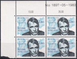 FINNLAND 1983 Mi-Nr. 937 ** MNH Eckrand-Viererblock - Unused Stamps