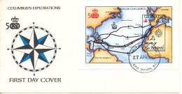 Grenada FDC  27-4-1987 Colombus's Explorations 500th Anniversary With Cachet - Grenade (1974-...)