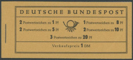 MARKENHEFTCHEN MH 4YI RLV I **, 1960, Markenheftchen Heuss Lieg. Wz., Erstauflage, Randleistenvariante I, Postfrisch, Pr - Autres & Non Classés