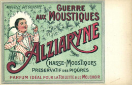 PUB  GUERRE AUX MOUSTIQUES  ALZIARYNE Chasse Moustiques Preservatif Des Piqures RV - Publicité