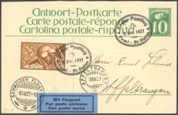 LUFTPOST RF 27.6 BRIEF, 8.8.1927, Erster Postflug BASEL-ST.GALLEN, Prachtkarte - Premiers Vols