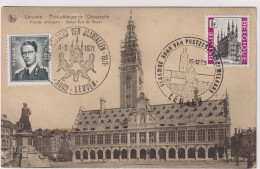 PK - Leuven Louvain - Bibliothèque - Stempel  Vlaamse Bond Der Postzegelverzamelaars 1968 /  Bond Jaartallen 1971 - Leuven