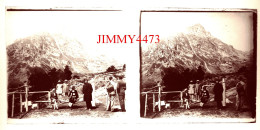 Une Grande Famille Dans La Montagne à Identifier - Plaque De Verre En Stéréo - Taille 58 X 128 Mlls - Plaques De Verre