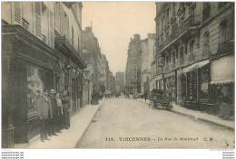 VINCENNES LA RUE DE MONTREUIL - Vincennes