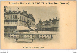 AVALLON BISCUITS FELIX DE RAZOUT  CARTE PUBLICITAIRE VOIR LES DEUX SCANS DE LA CARTE - Avallon