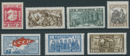 SOWJETUNION 328-34 *, 1927, Oktoberrevolution, Falzrest, Prachtsatz - Andere & Zonder Classificatie