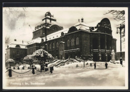 AK Freiburg I. B., Stadttheater Im Winter  - Théâtre