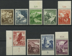 Dt. Reich 675-83 **, 1938, Ostmarklandschaften, Prachtsatz, Mi. 100.- - Unused Stamps