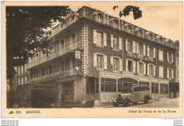 MENDE HOTEL DE PARIS ET DE LA POSTE AVEC AUTO DU GRAND HOTEL - Mende