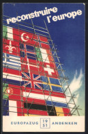 AK Türkei, Recontruire L`europe, Gerüst Mit Britischer Und Türkischer Flagge  - Turkey
