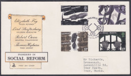 GB Great Britain 1976 Private FDC Social Reformers, Elizabeth Fry, Shaftesbury, Robert Owen, Thomas Hepburn, Cover - Briefe U. Dokumente