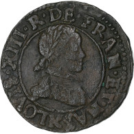 France, Louis XIII, Double Tournois, 1619, Bordeaux, Cuivre, TB+, CGKL:276 - 1610-1643 Louis XIII The Just