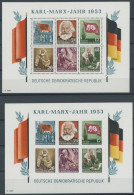 DDR Bl. 8/9A/BYI **, 1953, Marx-Blocks (4), Alle Mit Wz. 2YI, Postfrisch, Pracht, Mi. 400.- - Andere & Zonder Classificatie