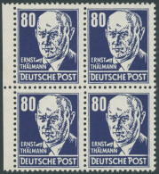 DDR 339PFIV **, 1952, 80 Pf. Thälmann Mit Plattenfehler T Von Post Rechts Spitz Und Weiße Einfassungslinie Rechts Vereng - Used Stamps