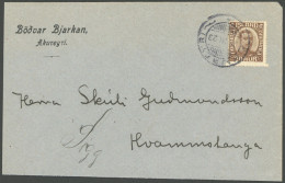ISLAND 101 BRIEF, 1923, 20 A König Christian X, Einzelfrankatur Auf Brief Aus AKUREYRI, Pracht - Other & Unclassified