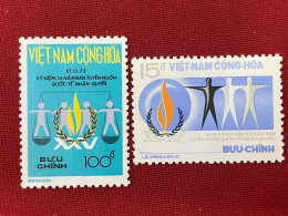 Stamps Vietnam South (Human Rights - 23/12/1973) -GOOD Stamps- 1set/2pcs - Vietnam