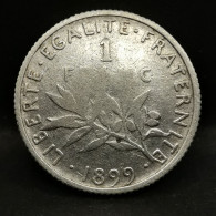 1 FRANC SEMEUSE ARGENT 1899 FRANCE / SILVER (Réf. 24605) - 1 Franc