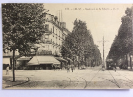 LILLE (59) : Boulevard De La Liberté - E.C. - Tramway - Strassenbahnen