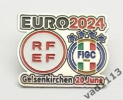 Metal Pin Badge Football Germany EURO 2024  Spain - Italy - Football