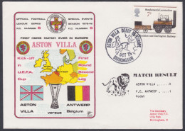 GB Great Britain 1975 Private FDC Aston Villa, Football, Soccer, Sport, Sports, Lion, UEFA Cup, Map, First Day Cover - Lettres & Documents
