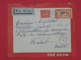 DP 21 FRANCE  LETTRE RR    1930  LYON A  RABAT MAROC  +LIGNE FRANCE MAROC   +..COLONISATION +++AFF. INTERESSANT+ - Lettres & Documents