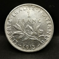 1 FRANC SEMEUSE ARGENT 1913 FRANCE / SILVER (Réf. 24605) - 1 Franc