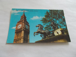 LONDRES LONDON ( ENGLAND ANGLETERRE )   BIG BEN AND BOADICEA STATUE  BELLE VUE COLORISER - Other & Unclassified