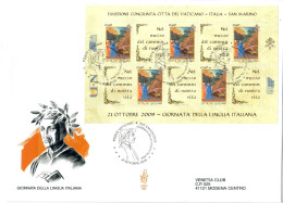 VATICANO 2009 FDC VENETIA BUSTONE N. 449  GIORNATA DELLA LINGUA ITALIANA - FDC