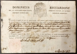 Dominicus Ricciardone Episcopus Pennen Et Hatrien Mf.017.bis.1 - Décrets & Lois