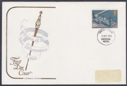 GB Great Britain 1975 Private FDC Conference Of The Inter Parliamentary Union, Parliament, First Day Cover - Briefe U. Dokumente