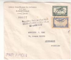 Congo Belge - Lettre De 1947 - GF - Oblit Elisabethville - Exp Vers Anderlecht -.vol Spécial - Avions - - Lettres & Documents