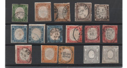 Italie - Sardaigne - Victor-Emmanuel II - 1855/61-  Lot De 16  Timbres ( 5 Cts Au 80 Cts +2 )  N.D - Tous états - Sardaigne