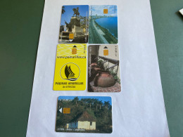 - 10 - Cuba Chip 5 Different Phonecards - Cuba