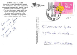 TIMBRE N° 3463 -  C'EST UNE FILLE -  TARIF 1 1 02 / 31 1 03 -  DERNIER JOUR DU TARIF  - SEUL SUR LETTRE   - 31 5 2003 - Postal Rates