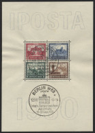 Dt. Reich Bl. 1 O, 1930, Block IPOSTA, Sonderstempel, Pracht, Mi. 2000.- - Blocks & Sheetlets