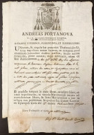 Andreas Portanova Episcopus Lucerinus Florentinus Et Turtibulensis Mf.017.bis.2 - Décrets & Lois