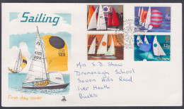 GB Great Britain 1975 Private FDC Sailing, Sail Boat, Sport, Sports, Sea, Water, First Day Cover - Briefe U. Dokumente