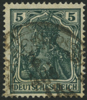 Dt. Reich 85IIe O, 1918, 5 Pf. Schwarzopalgrün Kriegsdruck, Pracht, Gepr. Jäschke-L., Mi. 100.- - Oblitérés