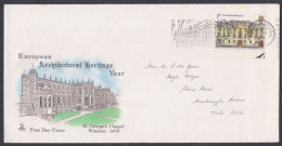 GB Great Britain 1975 Private FDC European Architectural Heritage Year, St. George's Chapel, Windsor, Architecture Cover - Covers & Documents