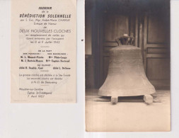 Carte Photo Cloche église St Frédégand   MOUSTIER + Souvenir - Jemeppe-sur-Sambre