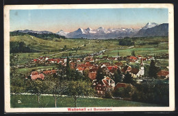 AK Wattenwil, Panoramablick Von Der Bergwiese Auf Die Berneralpen  - Wattenwil