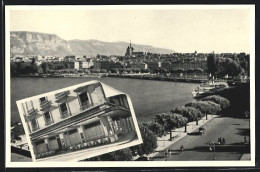 AK Geneve, Le Crocodile, Restaurant, Teilansicht Mit Promenade  - Autres & Non Classés